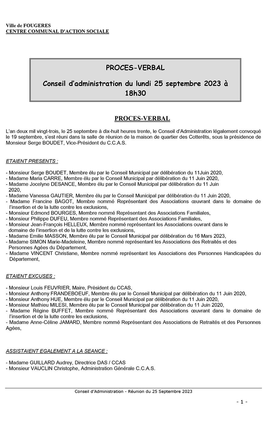 procès verbal du ca du ccas du 25 septembre 2023