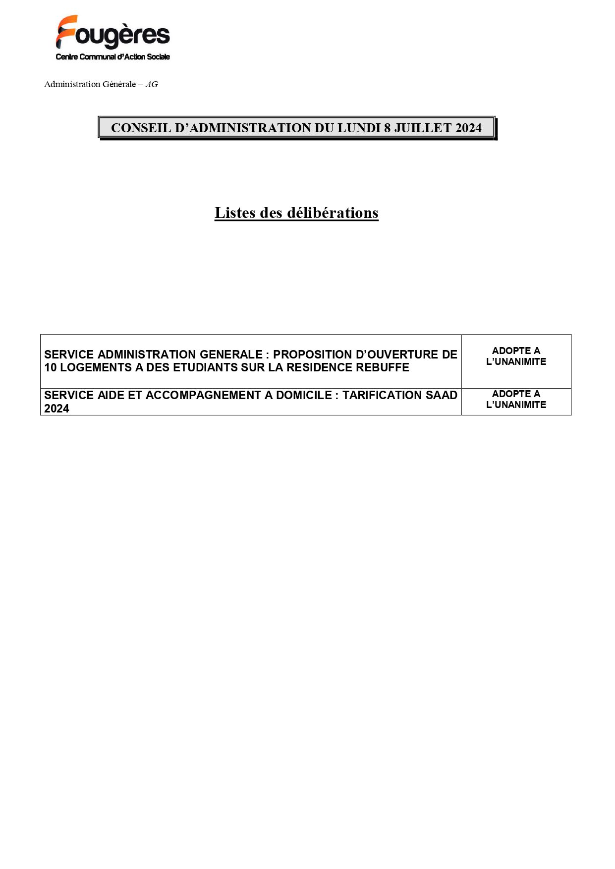relevé de délibérations page 0001