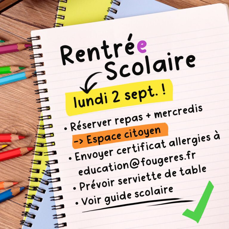 Pense bête de la rentrée scolaire 2024