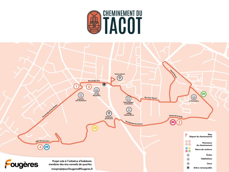 carte du cheminement du Tacot