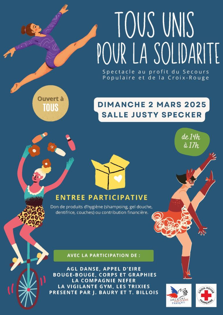 affiche tous unis pour la solidarité - danseurs
