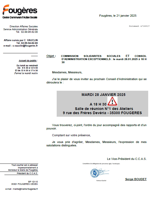 invitation ca 28.01.25