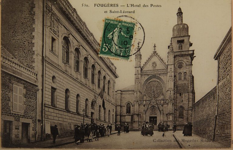 l’hôtel des Postes rue Pommereul face au mur d’enceinte de la caserne St Nicolas Archives Municipales 11Fi3-4/5