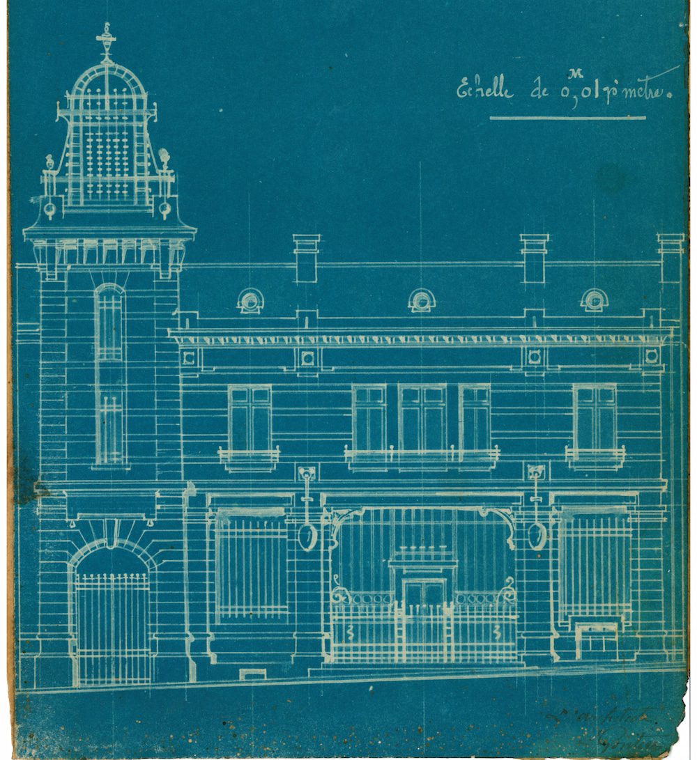 Projet d’un hôtel des postes place Carnot, plan de l’architecte Gontier non daté, Archives municipales 2M/N4-6