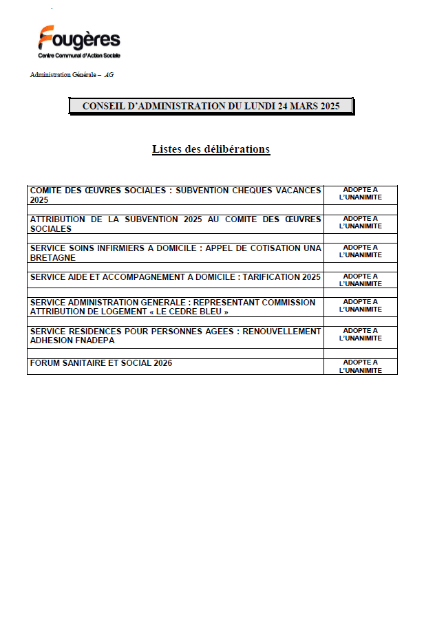 releve de deliberations 24.03.25