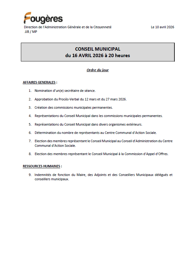 ordre du jour 16.04.26