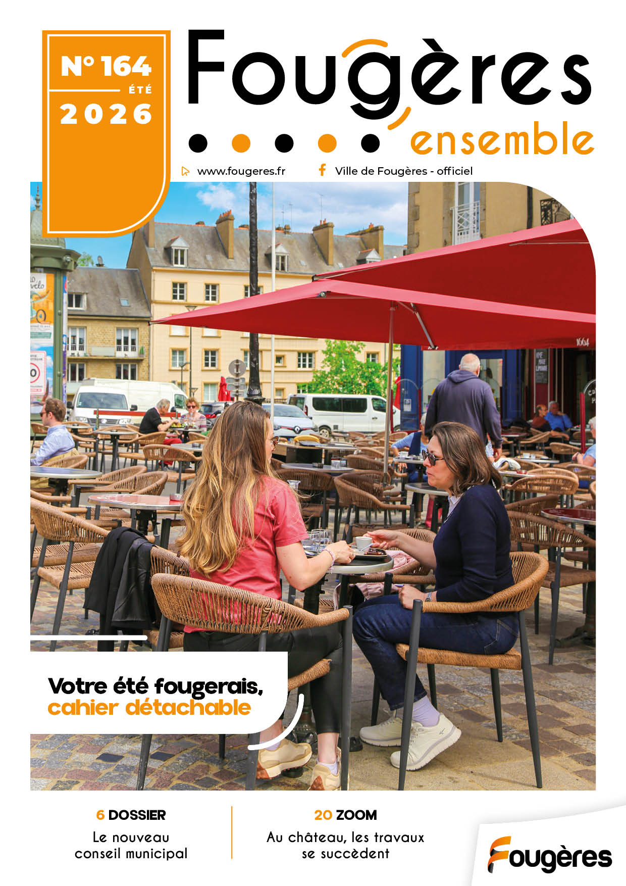 Couverture du magazine Fougères Ensemble été 2026