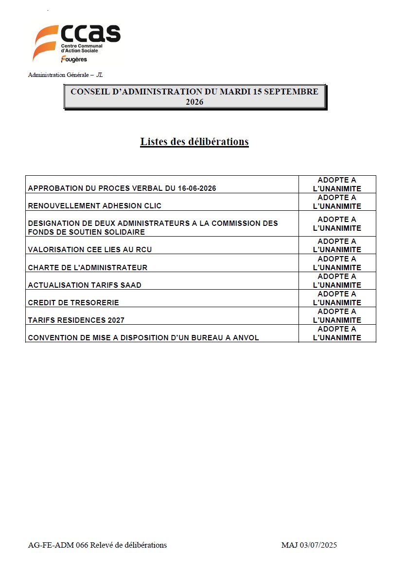 relevé de délibérations 15.09.26